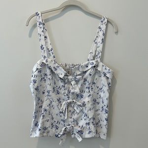 Reformation Linen Bow Detailed Tank Size 10